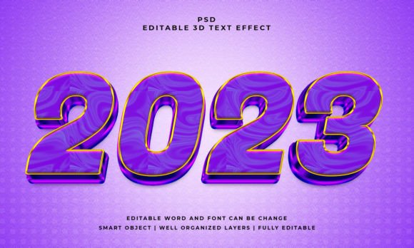 2023 3D Editable Text Effect: Elevate Your Designs