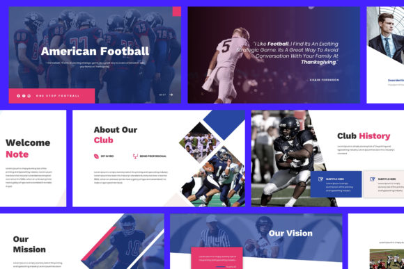 American Football Keynote Template: Present Your Vision