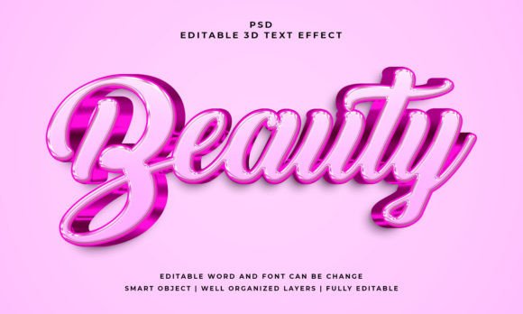 Beauty 3D Editable Text Effect: Elevate Your Typography