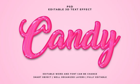 Candy 3D Editable Text Effect: Sweeten Your Designs