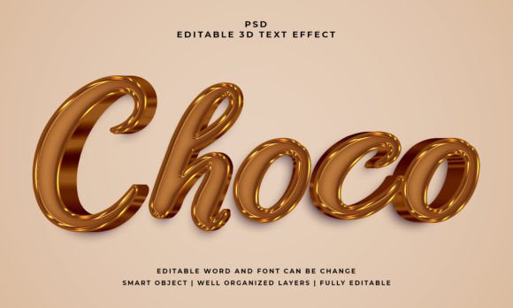Choco 3D Editable Text Effect: A Premium Design Asset
