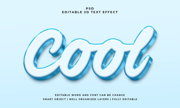 Cool 3D Editable Text Effect for Modern Design