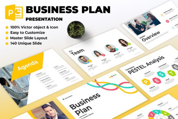 Elegant Business Plan Presentation Design for Professionals
