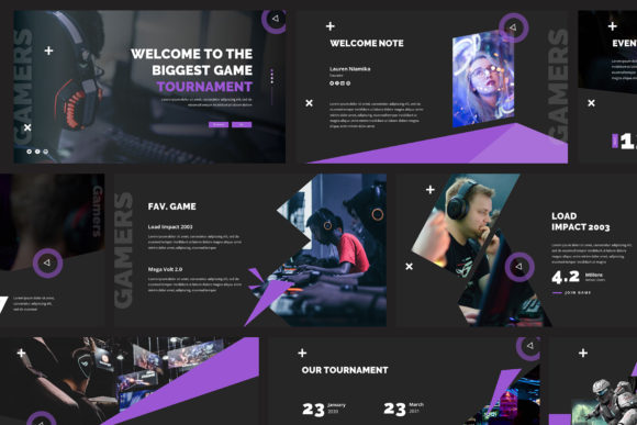 Esport Gaming Powerpoint Template: Dynamic Event Presentations