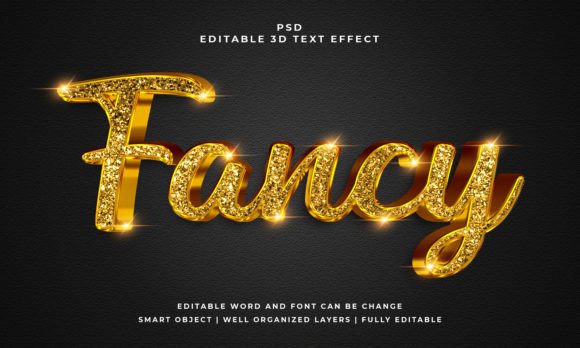 Fancy 3D Editable PSD Text Effect for Modern Designs