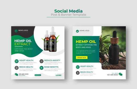 Hemp Product Social Media Post Banner
