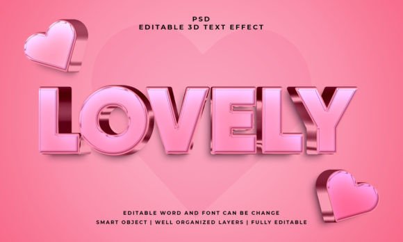 Lovely 3D Editable PSD Text Effect for Stunning Designs