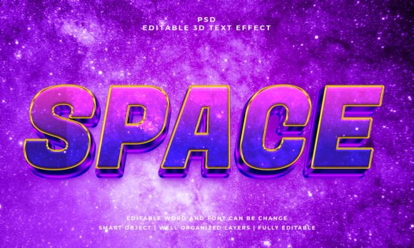 Space 3D Editable Text Effect: Create Stunning Graphics